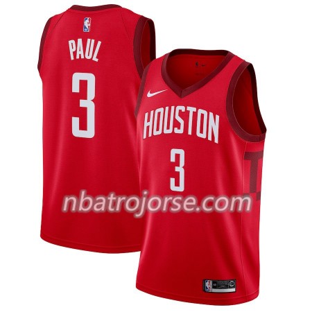 Män Houston Rockets Tröja Chris Paul 3 2018-19 Nike Röd Swingman